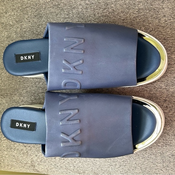 DKNY Slip-on Platform Mule Sandals Sz 10 - Picture 9 of 13